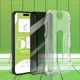 HEARTZ ESD HAYALET 5D Premium Cam Ekran Koruyucu iPhone ile Uyumlu Ultra Koruma Kendiliğinden Uygulama Yüksek Dokunma Hassasiyeti Aparatı Tak Filmi indir ve Bitti Tertemiz (iphone 17pro)