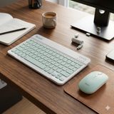 HEARTZ KEY 01 KABLOSUZ BLUETOOTH WİRELESS TÜMÜ TÜRKÇE KARAKTERLİ i ü ğ harfleri bulunur KLAVYE MOUSE SETİ (AÇIK YEŞİL)