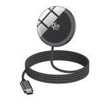 Heartz Manyetik Kablosuz Şarj Cihazı compatible with MagSafe, 25W (SİYAH) | Qi2 Teknolojisi, Type-C Çıkışlı, TELEFON Saat ve Kulaklık Şarjı, 3 Renk Seçeneği, Örgü Kablo