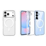 HEARTZ ŞEFFAF, KAMERA ÇIKINTILI KORUMALI DARBE EMİCİ KAPAK KABLOSUZ WİRELESS ŞARJ DESTEKLİ SİLİKON TELEFON KILIFI iphone 17air ile uyumlu (17 air)
