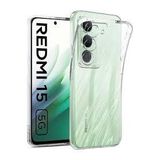 HEARTZ Şeffaf Telefon Kılıfı XiAOMİ RedMi ile uyumlu Tam Korumalı Telefonunuzun Görünmesini Sağlar ve Kendi Güzelliğini Ön Plana Çıkarır Tıpalı telefon kılıfı (REDMİ 15 5G)