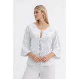Heaven Ephesus Kadın Kimono - Ceket - Püskü Desen Keten Kimono - 1400