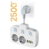Heaven House 3Lü Priz Çoklu Priz | USB Li Priz| USB Priz | USB Uzatma Kablosu | 3 Lü Priz USB Li 1 Type C 4 Usb