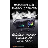 Heaven House Motosiklet Y10 Kask İnterkom Bluetooth Kulaklık Sürücü Haberleşme Cihazı Su Geçirmez Kablosuz Konuşma Seti