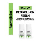 Heaven on Earth 2'li Avantajlı Paket %100 Doğal Organik Roll On Fresh Alüminyum Tuzları içermez Ter Kokusu Önleyici lekesiz Vegan