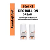 Heaven on Earth 2'li avantajlı set %100 Doğal Organik Beyazlatıcı Vanilyalı Roll On Dream Alüminyum içermez lekesiz Ter Kokusu Önleyici Vegan