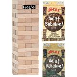 Hece 54 Parça Jenga,denge Oyunu Ve Anlat Bakalım Tabu Seri 1 2 Kartları