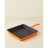 Hecha Demir Döküm Kare Grill Tava 30 cm Turuncu Degrade