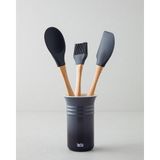 Hecha Silikon 4 Parça Servis Seti 28X32.5X31 cm x 14.5 cm Siyah