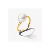Hector&Co. Jewellery Gold Renk Gümüş Barok İşlenmiş Tatlı Su Kültür İncisi Yüzük