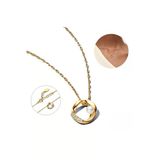 Hector&Co. Jewellery Gold Renk Gümüş Doğal Şekilli Pavé Yuvarlak Ve İşlenmiş Tatlı Su Kültür İncisi Kolye