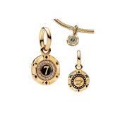 Hector&Co. Jewellery Gümüş Gold Renk Şanslı Casino Fişi Sallantılı Charm