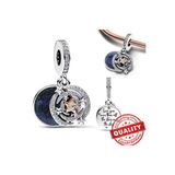 Hector&Co. Jewellery Gümüş İki Renkli Kayan Yıldız Sallantılı Charm