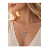 Hector&Co. Jewellery Kırmızı Taşlı Anka Kuşu Figürlü Zirkon Taşlı Yılan Zincir Kadın Kolye