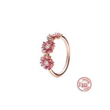 Hector&Co. Jewellery Üçlü Papatya Çiçek Rose Renk Yüzük