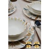 Heda Porselen Başak 18 Parça 6 Kişilik Porselen Yemek Takımı SMS18YS01Y01R0211
