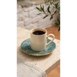 Heda Porselen Eksen 12 Parça 6 Kişilik Porselen Kahve Fincan Takımı