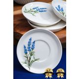 Heda Porselen Lavanta 12CM 6 Parça Porselen Çay Tabak Seti