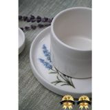 Heda Porselen Lavanta 4 Parça 2 Kişilik Porselen Çay Fincan Takımı