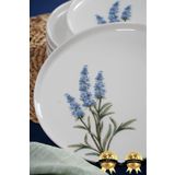 Heda Porselen Lavanta 6 Parça Porselen Pasta Tabağı