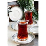 Heda Porselen Meridyen 12 cm 6'lı Porselen Çay Tabağı Seti