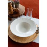 Heda Porselen Satürn 27 cm Porselen Makarna Tabağı - Kırık Beyaz