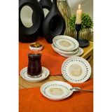 Heda Porselen Yakamoz 12 Cm Kırık Beyaz 6'lı Porselen Çay Tabağı Estetik Tasarım
