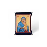 Hedea Mavi Madonna İkona Kadife Kutu