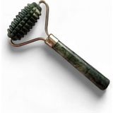 Hedea Orijinal Yeşim Düz Roller Yüz Masaj Taşı Tırtıklı Roller - Yeşil