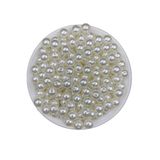 Hedef Bijuteri 100gr 10mm Krem Renk Lüks / Lüx Kaplama Plastik Inci Boncuk , Takı Yapım Boncuğu (100GR,~200 ADET)