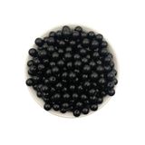 Hedef Bijuteri 100gr 10mm Siyah Renk Lüks / Lüx Kaplama Plastik İnci Boncuk , Takı Boncuğu (100gr,~170 Adet)