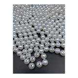 Hedef Bijuteri 100GR 12MM Beyaz Renk Lüks / Lüx Kaplama Plastik Inci Boncuk Çanta,takı Boncuğu (100GR,~110 Adet)