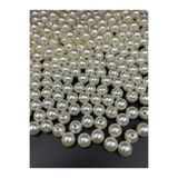 Hedef Bijuteri 100gr 12mm Krem Renk Lüks / Lüx Kaplama Plastik Inci Boncuk Çanta,takı Boncuğu (100gr,~110 Adet)