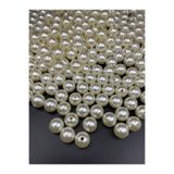 Hedef Bijuteri 100gr 14mm Krem Renk Lüks / Lüx Kaplama Plastik Inci Boncuk Çanta,takı Boncuğu (100gr,~70 Adet)