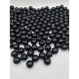 Hedef Bijuteri 100GR 14MM Siyah Renk Lüks / Lüx Kaplama Plastik Inci Boncuk , Takı Boncuğu (100GR,~62 Adet)