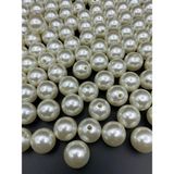 Hedef Bijuteri 100GR 20MM Krem Renk Lüks / Lüx Kaplama Plastik Inci Boncuk Çanta,takı Boncuğu (100GR,~24 Adet)