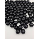 Hedef Bijuteri 100GR 20MM Siyah Renk Lüks / Lüx Kaplama Plastik Inci Boncuk , Takı Boncuğu (100GR,~22 Adet)