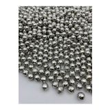 Hedef Bijuteri 10MM Dünya Model Gümüş-Nikel Renk Ccb Metalize Plastik Boncuk,takı, Çanta Boncuğu (100GR,~190 Adet)