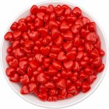 Hedef Bijuteri 10MM Kırmızı Renk Kalp Model Plastik Boncuk,hobi Takı Yapım Boncuğu (25GR,~60 Adet) - yok