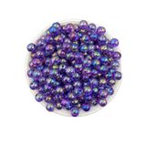 Hedef Bijuteri 10mm Mor Renk Top Janjanlı Top Akrilik Boncuk,parlak Takı, Çanta Yapım Boncuğu (50gr,~80 Adet)