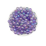 Hedef Bijuteri 12mm Lila / Açık Mor Janjanlı Akrilik Top Boncuk, Parlak Takı,çanta Yapım Boncuğu (100gr,~95 Adet)