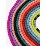 Hedef Bijuteri 13 Renk Lino Boncuk Seti , Polimer Kil Lino Hamur Boncuk Dizi SETI,6X6MM Silindir 40CM Dizi Fimo