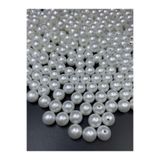 Hedef Bijuteri 14 mm Beyaz Renk Plastik İnci Boncuk, Çanta ve Takı Yapım Boncuğu (100 gr,~65 Adet)