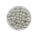 Hedef Bijuteri 14mm Beyaz Renk Cam İnci Boncuk, Takı Aksesuar Yapım Boncuğu (100gr,-30 Adet )