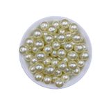 Hedef Bijuteri 14mm Krem Renk Cam İnci Boncuk, Takı Aksesuar Yapım Boncuğu (100gr,-30 Adet )