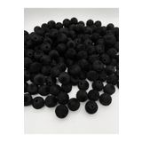 Hedef Bijuteri 14mm Siyah Renk Kadife Boncuk Takı, Çanta Yapım Boncuğu ( 100gr,~60 Adet)
