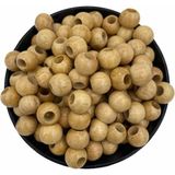 Hedef Bijuteri 14MM Vernikli Ahşap Tahta Boncuk (100GR,~130 Adet Boncuk)
