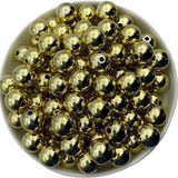 Hedef Bijuteri 16MM Gold / Altın Sarısı Renk Parlak Metalize Plastik Boncuk,metalik Takı,çanta Yapım Boncuğu (100GR , ~43 Adet)