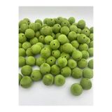 Hedef Bijuteri 20mm Fıstık Yeşili, Açık Yeşil Renk Kadife Boncuk Takı Yapım, Çanta Boncuğu ( 100gr,~20 Adet)