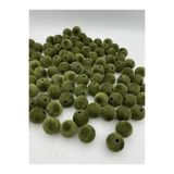 Hedef Bijuteri 20mm Haki Yeşili, Yeşil Renk Kadife Boncuk Takı Yapım, Çanta Boncuğu ( 100gr,~20 Adet)